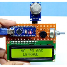 LPG Gas leakage detector using Arduino and LCD Display